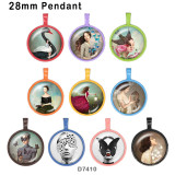 10pcs/lot  Butterfly  girl  glass picture printing products of various sizes  Fridge magnet cabochon