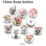 10pcs/lot Cat  Elephant  Flower  glass picture printing products of various sizes  Fridge magnet cabochon