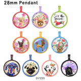 10pcs/lot  Dog  Flower  glass picture printing products of various sizes  Fridge magnet cabochon