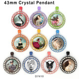 10pcs/lot  Butterfly  girl  glass picture printing products of various sizes  Fridge magnet cabochon