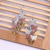 Temperament butterfly earrings colorful nine-piece earrings copper accessories jewelry