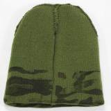 Camouflage hooded hat men and women knitted hat ski warm hat all-match fit 18mm snap button jewelry