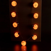 led glowing pumpkin lantern necklace halloween decoration cheering props holiday supplies