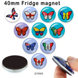 10pcs/lot Flag  Butterfly  USA  glass picture printing products of various sizes  Fridge magnet cabochon