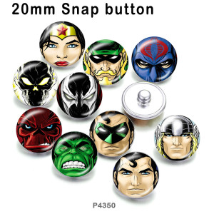 10pcs/lot  Marvel Anime Heroes  glass picture printing products of various sizes  Fridge magnet cabochon