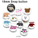 10pcs/lot Bear Mama  glass picture printing products of various sizes  Fridge magnet cabochon