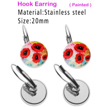 Custom designed Stainless steel painted hook earrings