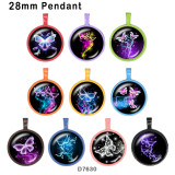 10pcs/lot  Butterfly  glass picture printing products of various sizes  Fridge magnet cabochon