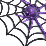 Halloween decoration props with lights luminous plastic spider webs ghost festival scene decoration props ghost festival party supplies