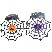 Halloween decoration props with lights luminous plastic spider webs ghost festival scene decoration props ghost festival party supplies