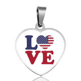 30MM Stainless Steel Painted Love Heart Shape Pendant