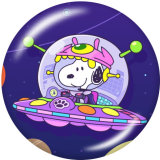 20MM Snoopy Cartoon  Print   glass  snaps buttons