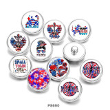 20MM  Mini Mama Independence Day USA  Print   glass  snaps buttons