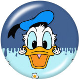 20MM  Donald Duck  Print   glass  snaps buttons