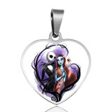 30MM Stainless Steel Painted Love Heart Shape Pendant