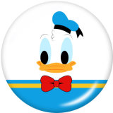 20MM  Donald Duck  Print   glass  snaps buttons