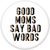 20MM words hoy honey   Print  glass  snaps buttons