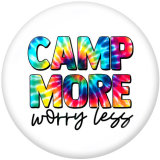 20MM words  camp more  Mama  Print  glass  snaps buttons