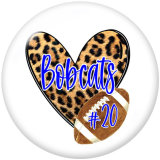 20MM words  Football  cattle  Print  glass  snaps buttons