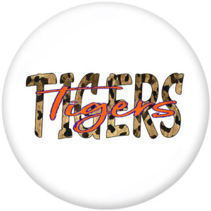 20MM words  wildcats   Print  glass  snaps buttons