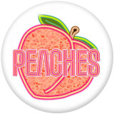 20MM  Peaches  Boy Mama  Print   glass  snaps buttons