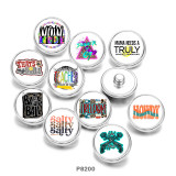 20MM  mom  howdy  Print   glass  snaps buttons