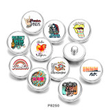 20MM Sun  Kissed   Print  glass  snaps buttons