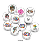 20MM  Hero words  Print  glass  snaps buttons