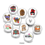 20MM words  Football  cattle  Print  glass  snaps buttons