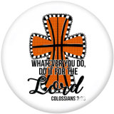 20MM  Cross  Basketball  Football  Print   glass  snaps buttons