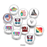 20MM Babe  Mama  Print  glass  snaps buttons