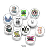 20MM  Mama  Car  Print   glass  snaps buttons