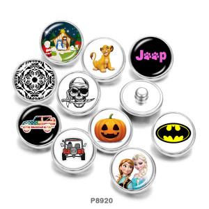 20MM  Car Print glass snaps button