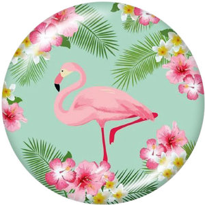20MM  Flamingo  Cat  Flag  Christmas  Print  glass  snaps buttons