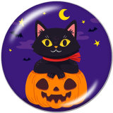20MM  Route  Halloween  Print  glass  snaps buttons