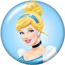 20MM  Nurse  Mama  princess  Print  glass  snaps buttons