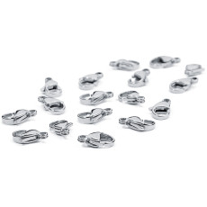 25pcs/pack of stainless steel silver lobster clasp accessories, bracelet clasp, necklace clasp, shrimp male clasp, DIY jewelry accessories connection clasp