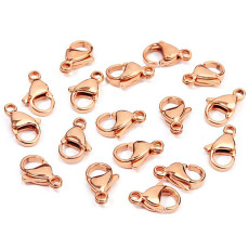 25pcs/pack of stainless steel Rose gold lobster clasp accessories, bracelet clasp, necklace clasp, shrimp male clasp, DIY jewelry accessories connection clasp