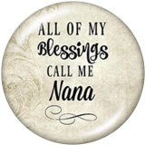 20MM  Christmas  Nana  Owl  Print  glass  snaps buttons
