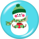 20MM  Halloween  Snowman  Dog  Print  glass  snaps buttons