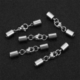 5pcs/bag Stainless steel leather cord buckle Bucket Ding bell lobster clasp Bracelet necklace connecting clasp