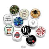 20MM  Love  Halloween  Print  glass  snaps buttons