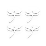 20pcs/pack 18mm stainless steel feather pendant necklace pendant with mirror geometry diy stainless steel accessories
