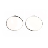20/pack DIY stainless steel round base tray pendant 10-20mm