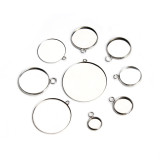 20/pack DIY stainless steel round base tray pendant 10-20mm