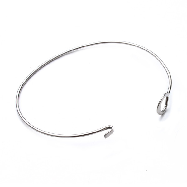 2pcs/pack Stainless steel bracelet Gold/steel color fashion personality bracelet Bracelet jewelry outer diameter 64mm