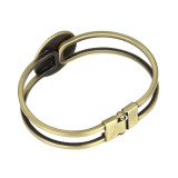 Rose gold Stainless steel bracelet empty holder 20 25 30mm round bottom holder bracelet diy gemstone jewelry accessories