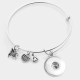 Iron bracelet 1 buttons snap silver bracelet fit snaps jewelry