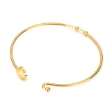 Stainless steel bracelet, golden fashion personality bracelet, bracelet jewelry wholesale outer diameter 64mm