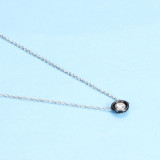 Ceramic Jewelry Ladies Necklace Fashion Stainless Steel Pendant Round Diamond Pendant